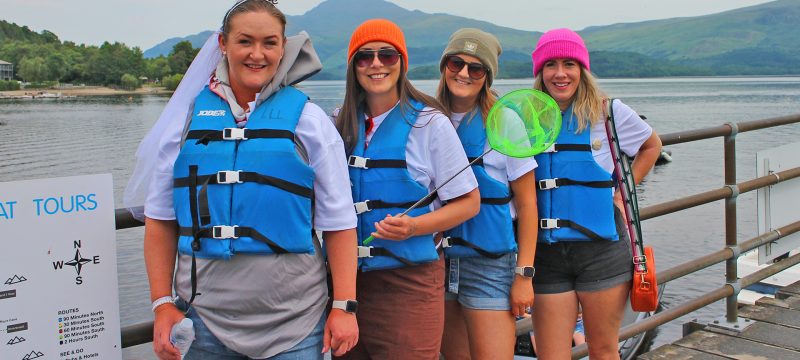 A Hen Partyready to go on a speedboat