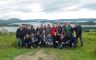 a group on a guided hike over looking loch lomond