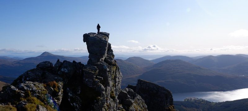 a person on top of the cobbler