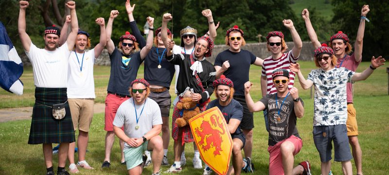 A Stag Party Group Celebrating