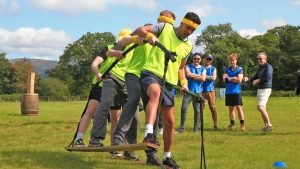A Stag Party competing in Team Games