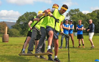 A Stag Party competing in Team Games