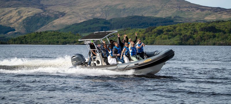 Corporate group on a Speedboat Tour