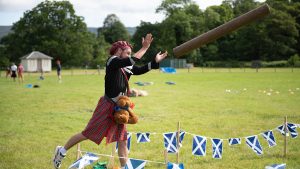 Caber Toss at a stag highland games event