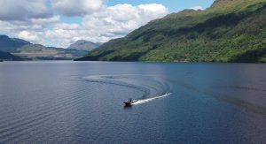 Humber speedboat on Loch Lomond