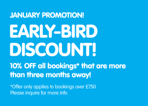 Corp & Stag party January promotion